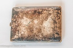 1910 Edwardian Cigarette/Business Cards Holder. Silverpalted