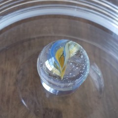 Vintage 0.60″ Cat Eye Sparkler Sunburst Vitro Akro European Master Marble- a45