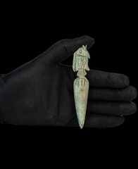 Authentic Ancient Egyptian Antiques Rare Fish Stone Amulet Pendant Figure BC