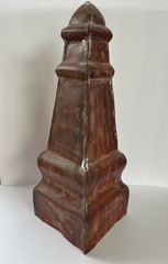 Vintage Metal Garden Finial Obelisk Neoclassical Style Architectural Decor