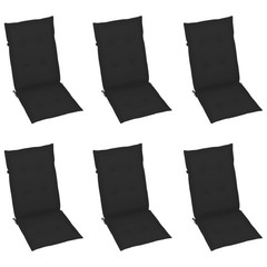 Outdoor Recliner Chairs 6 Pcs Patio Chair with Cushions Solid Wood Acacia vidaXL