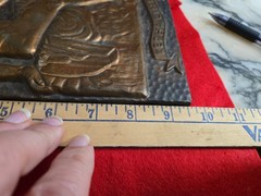 Vintage Greek Copper Relief Plaque KEFALOS Cephalus Mythology Kefallinia ΚΕΦΑΛΟΣ