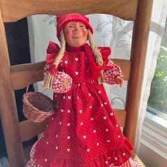 Vintage Christmas Tregaardens Julehus Art Doll: Handpainted from Norway
