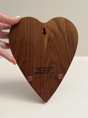 Vintage 1998 Artisan Signed Heart Shaped Wooden Door Harp L@@k!