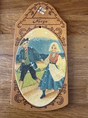 3 Vintage Norwegian Wood Wall Hangings – Bread boards 7” Made In Norway