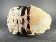 RARE ANCIENT PRE COLUMBIAN DENSE STONE CARVED TRIBAL STATUE FIGURINE C 600-900AD