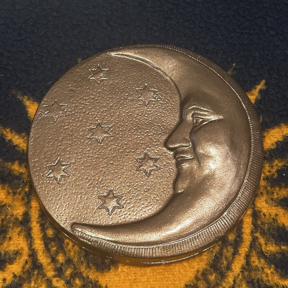 Vintage 90s Celestial Moon Gold Gallery Wall Decor Whimsigoth Witchy HTF 7”