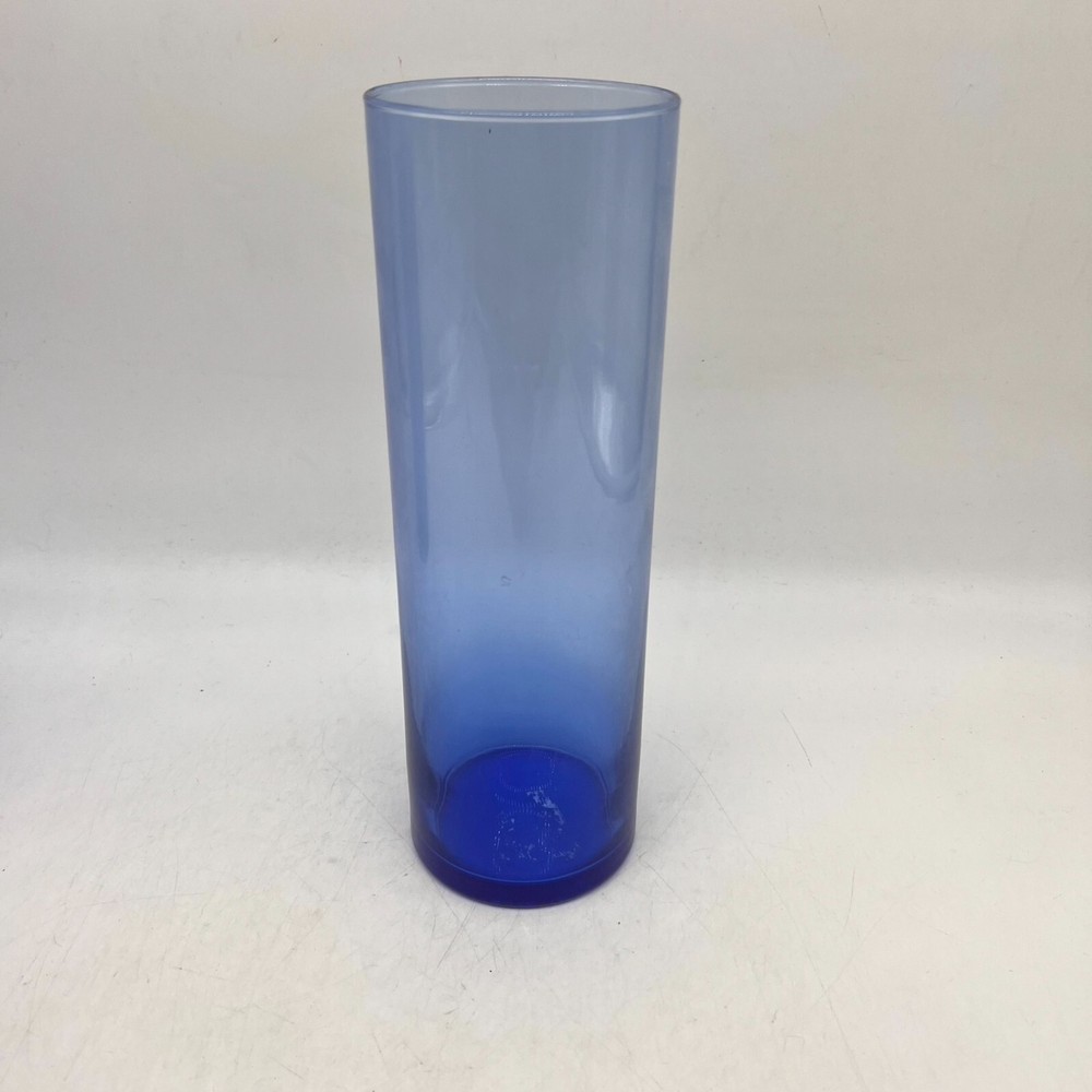Vintage Cobalt Blue Glass Cylinder Bud Vase10.5″ Tall 3.5″ Wide