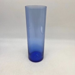 Vintage Cobalt Blue Glass Cylinder Bud Vase10.5″ Tall 3.5″ Wide