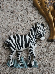 Burwood Safari Zoo Animals Wall Hangings 1995 #3354 USA Set Of 5 Home Interior