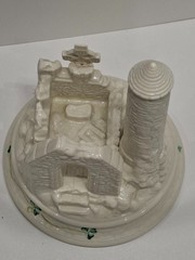 Belleek Devenish Round Tower Centrepiece ~ Millennium 2000 Collection Pristine