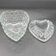 Fostoria American HOMCO Heart Shaped Lead Crystal Candy/Trinket Dish Vintage
