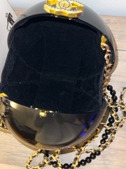 Chanel VIP Limited Mark Rhinestone Black Gold Pearl Bag