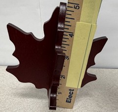 Longaberger WoodCrafts Brick Red Maple Leaf – Made in USA Wooden Wood Basket Co