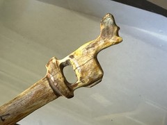 AMAZING PRE-COLUMBIAN LLAMA EFFIGY VOMIT STICK / HAIRPIN FROM PERU MOTLEY COA