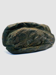 Ancient Greek Wolf Carved Stone Sculpture Animal Figure Circa 200-300 BC