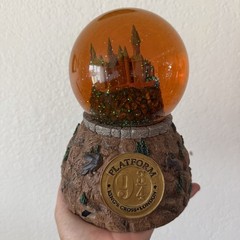 Harry Potter Journey to Hogwarts Illuminated Glitter Globe Bradford Exchange COA