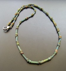 NILE Ancient Egyptian Amulet Mummy Bead Necklace ca 600 BC