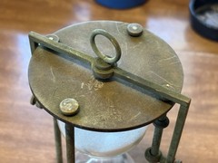 Vintage Hanging Brass Hourglass. Unpolished With Original Patina. ￼
