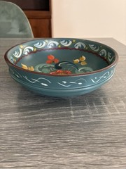 Vintage Norwegian Rosemaling Hand Painted Wood Bowl Folk Art 7.5” Floral Signed