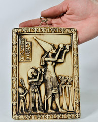 very Rare Akhenaten Family Mural Egyptian Art Replica Wall Relief