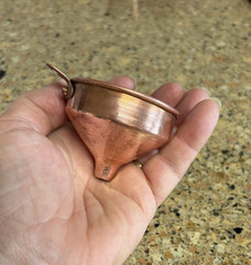 Vintage Copper Kitchenware Lot Small Cup Pot Pan Funnel Kettle