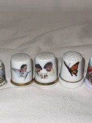 Vintage 5 Ceramic Symbols Butterfly Norman Rockwell Plus ￼