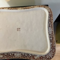Vintage Resin Dynasty Relief Carved Tray Decor 1982 Arnart Imports