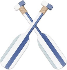 Nautical Wooden Oar Decor 19.7 Inch Double Paddle Wall Hanging