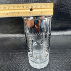 Vintage Kimiko Signed Silver Rimmed Knight Shield Highball Glasses Tumblers Set4