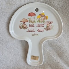 Vintage Weiss Mushroom Kitchen Decor Wall Plaque Hand Painted Brazil 1980 Kitchy