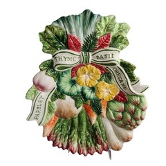Fitz and Floyd Herb Garden Thyme Basil Parsley Canape Serving Plate Wall Decor