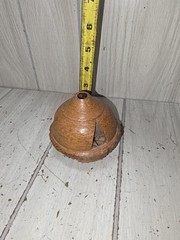 Vintage Carved Brazil Nut Pod Rattle Sculpture Hand Carved Natural Decorative