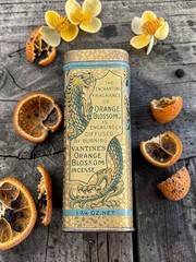 Vintage1920s-1930sVantines “Orange Blossom” SuperiorIncense Tin withContents