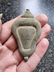 Post Medieval Urn Casket Mount / Horse Harness Mount Metal Detector Find Antique