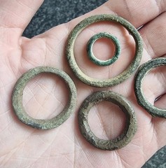 Celtic Ring Proto Money Ancient Currency Bronze Antique Metal Detecting Find (3)