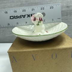 VTG 1980’s Avon Ceramic Bunny Rabbit Candy Dish In Original Packaging