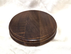 Brown Wood Display Stand Round 4.5” Pedestal Bonsai Teapot Vase Base