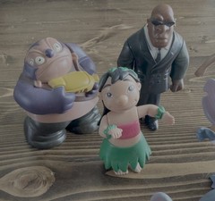 LOT (7) Disney LILO & STITCH Original McDonalds BOBBLEHEAD Figures TOYS w/boards