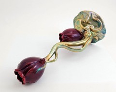Zsolnay Eosin Double Tulip Art Nouveau Tulip