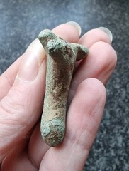 Rare Roman Candlestick Holder Zoomorphic Antique Metal Detecting Find AD 100-300