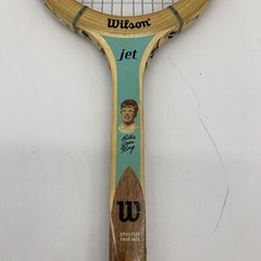 VTG 1970s Wilson Jet Billie Jean King Strata-Bow Blue 4 5/8 Tennis Racket 27″L