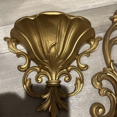vintage 1970s Homco or Syroco gold wall decor