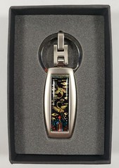 Korean Traditional Jage Mother Of Pearl Metal Key Chain Luxury