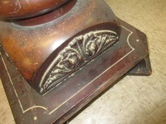 ANTIQUE PEDESTAL STAND TABLE ORNATE Circa 1890 “Bronze Statue Clock” To Restore