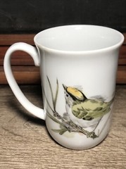 Vintage 1976 ENESCO Song Bird 10 oz. Mug Yellow Warbler Fine China Slim E7