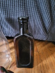 Group LOT ANTIQUES COLLECTIBLES BRASS Old Glass Bottles Adv. Mid-Century 1800’s