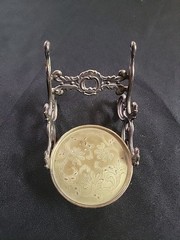 Ornate Brass Metal Decorative Antique Stand Gold Bronze Accent Display Japan