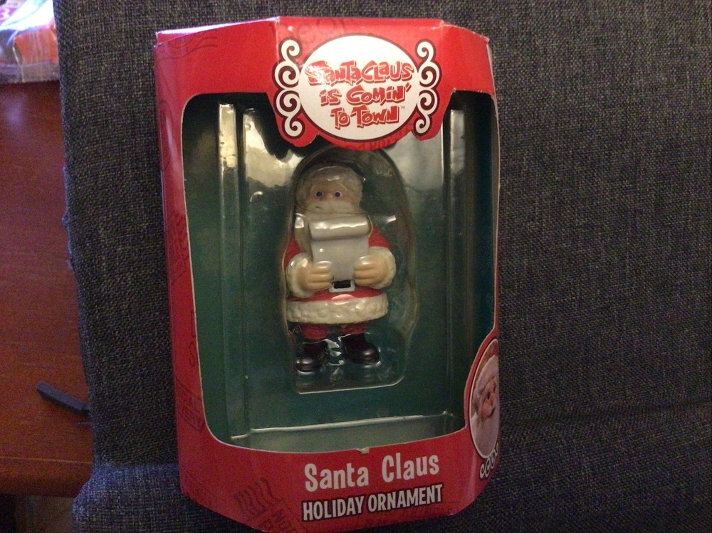 RANKIN-BASS SANTA CLAUS IS COMIN’ COMING TO TOWN SANTA CLAUS ORNAMENT, ENESCO