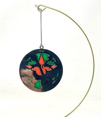RARE ROCK AND ROLL HALL OF FAME “Stained Glass Style” Metal Christmas Ornament!